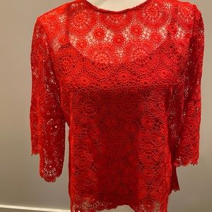 Zara lace top with matching stretch cami.